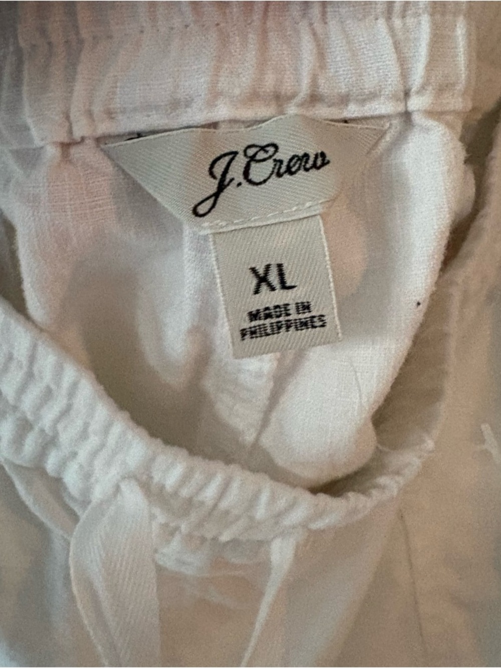 J. Crew White Linen-Blend Drawstring Shorts - Picture 2 of 4